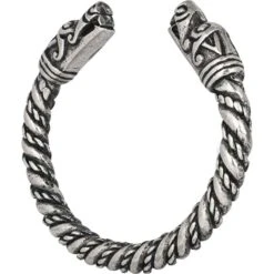 Large Dragon Head Viking Bracelet – Pewter -Chic Jewelry Store AS ABLET002 2
