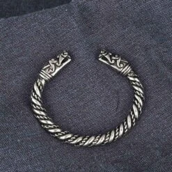 Large Dragon Head Viking Bracelet – Pewter -Chic Jewelry Store AS ABLET002 6