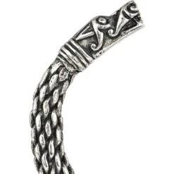 Scaled Dragon Head Viking Bracelet – Pewter -Chic Jewelry Store AS ABLET003 3