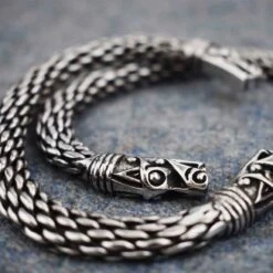 Scaled Dragon Head Viking Bracelet – Pewter -Chic Jewelry Store AS ABLET003 6