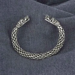 Scaled Dragon Head Viking Bracelet – Pewter -Chic Jewelry Store AS ABLET003 8