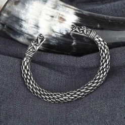 Scaled Dragon Head Viking Bracelet – Pewter -Chic Jewelry Store AS ABLET003 9