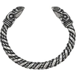 Large Odins Raven Viking Bracelet – Pewter