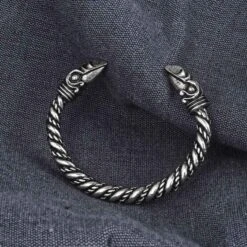 Large Odins Raven Viking Bracelet – Pewter -Chic Jewelry Store AS ABLET004 8