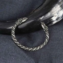 Large Odins Raven Viking Bracelet – Pewter -Chic Jewelry Store AS ABLET004 9