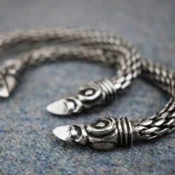 Scaled Odins Raven Viking Bracelet – Pewter -Chic Jewelry Store AS ABLET005 4