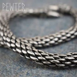 Scaled Odins Raven Viking Bracelet – Pewter -Chic Jewelry Store AS ABLET005 5