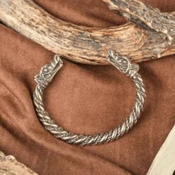 Large Viking Wolf Bracelet – Bronze -Chic Jewelry Store AS ABLET006 BRZ 8