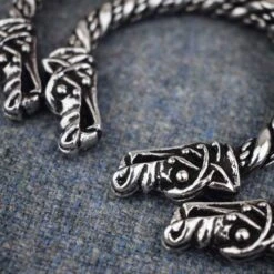 Large Viking Wolf Bracelet – Pewter -Chic Jewelry Store AS ABLET006 4