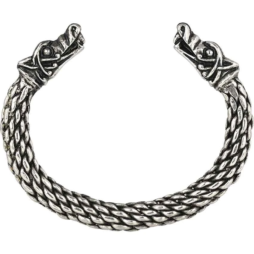 Scaled Viking Wolf Bracelet – Pewter 3 Scaled Viking Wolf Bracelet – Pewter