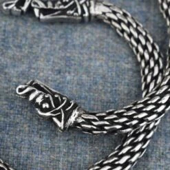 Scaled Viking Wolf Bracelet – Pewter 13 Scaled Viking Wolf Bracelet – Pewter -Chic Jewelry Store AS ABLET007 4
