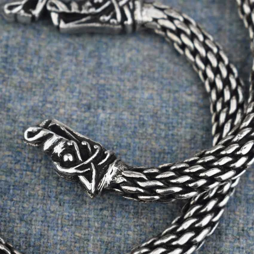 Scaled Viking Wolf Bracelet – Pewter 6 Scaled Viking Wolf Bracelet – Pewter - Image 4