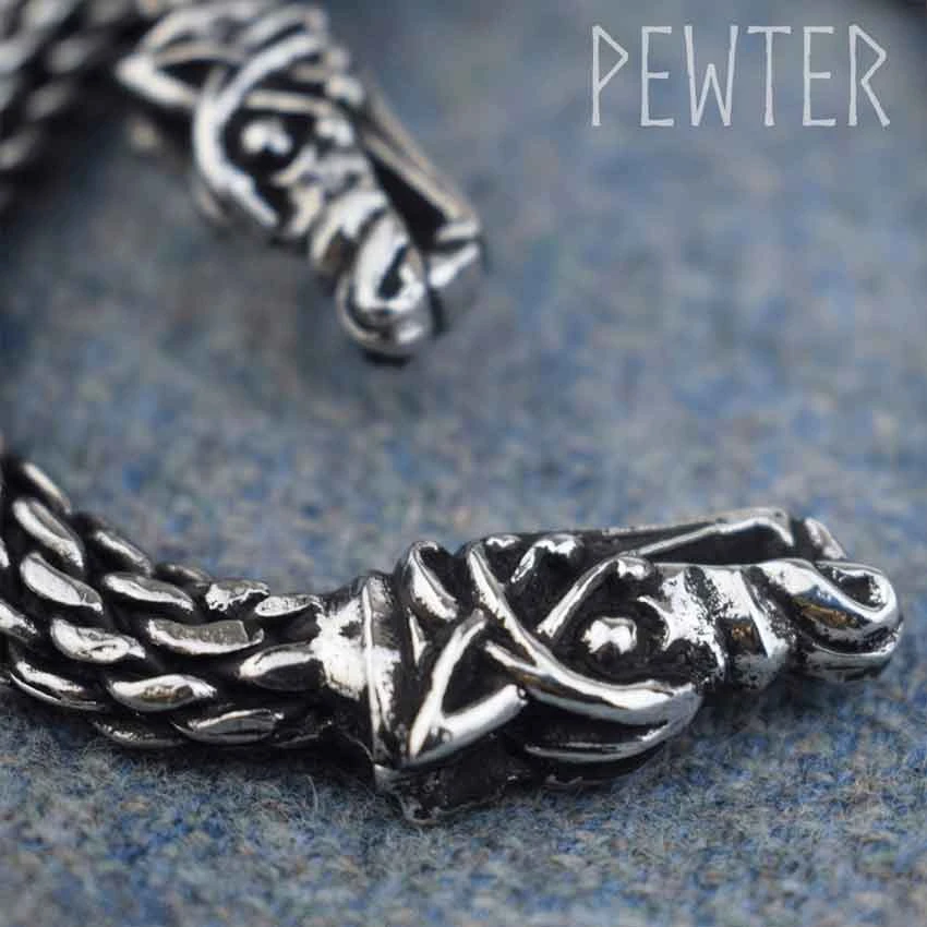 Scaled Viking Wolf Bracelet – Pewter 8 Scaled Viking Wolf Bracelet – Pewter - Image 6