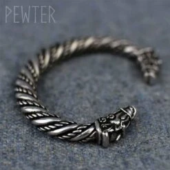 Large Sleipnir Viking Bracelet – Pewter 15 Large Sleipnir Viking Bracelet – Pewter -Chic Jewelry Store AS ABLET018 4