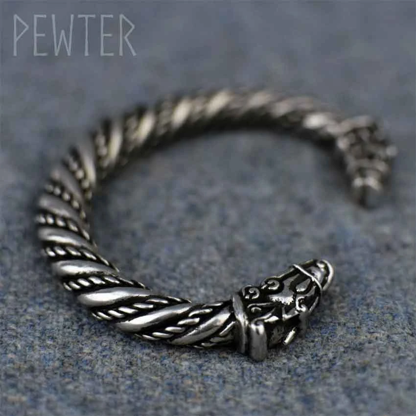 Large Sleipnir Viking Bracelet – Pewter 6 Large Sleipnir Viking Bracelet – Pewter - Image 4