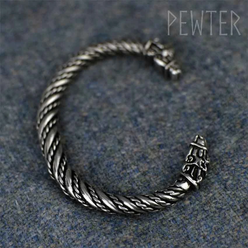Small Sleipnir Viking Bracelet – Pewter 6 Small Sleipnir Viking Bracelet – Pewter - Image 4