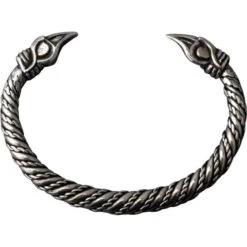 Small Odins Raven Viking Bracelet – Pewter