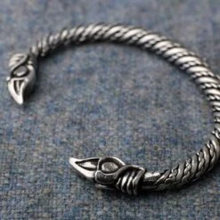 Small Odins Raven Viking Bracelet – Pewter -Chic Jewelry Store AS ABLET020 5
