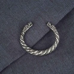 Tapered Viking Dragon Bracelet – Pewter -Chic Jewelry Store AS ABLET021 9