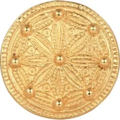 Medium York Disc Viking Brooch – Gold Plated