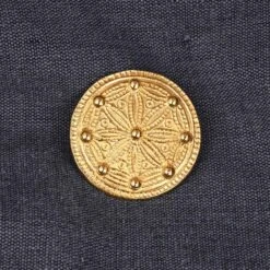 Medium York Disc Viking Brooch – Gold Plated -Chic Jewelry Store AS ABR002 GP 4