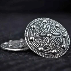 Medium York Disc Viking Brooch – Pewter -Chic Jewelry Store AS ABR002 4
