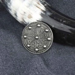 Medium York Disc Viking Brooch – Pewter -Chic Jewelry Store AS ABR002 9