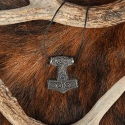 Skane Thors Hammer Viking Necklace – Blue 10 Skane Thors Hammer Viking Necklace – Blue -Chic Jewelry Store AS AV001 B 5