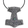 Skane Thors Hammer Viking Necklace – Green -Chic Jewelry Store AS AV001 G