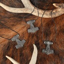 Skane Thors Hammer Viking Necklace – Red 11 Skane Thors Hammer Viking Necklace – Red -Chic Jewelry Store AS AV001 R 6