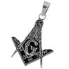 Masonic Square And Compass Pendant -Chic Jewelry Store AST 1158
