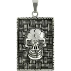 Skull Dog Tag Pendant