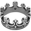 Steel Jeweled Crown Ring 2 Steel Jeweled Crown Ring -Chic Jewelry Store AST 1207