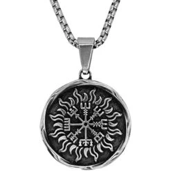 Viking Sun Vegvisir Necklace