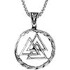 Viking Dragon Valknut Necklace