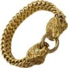 Gold Tone Steel Lion Head Bracelet -Chic Jewelry Store AST 1217