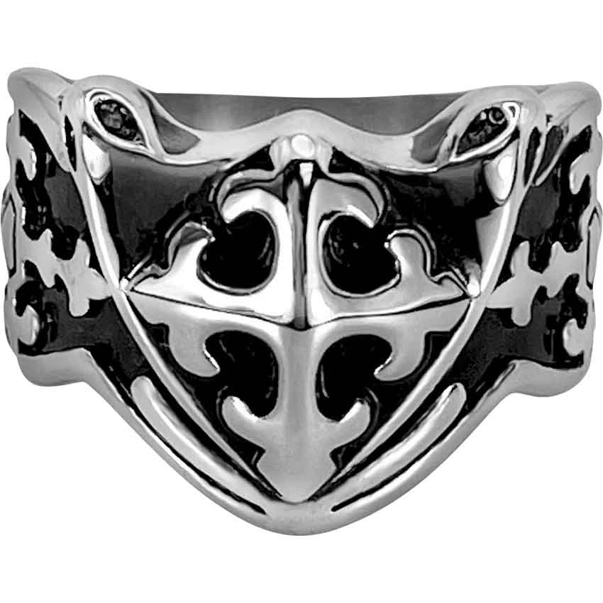 Fleur Cross Shield Ring 3 Fleur Cross Shield Ring