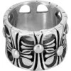 Open Fleur Cross Band Ring -Chic Jewelry Store AST 1224