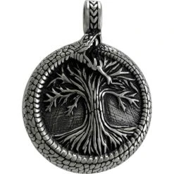 Norse World Tree And Helm Of Awe Pendant