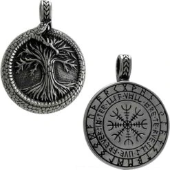 Norse World Tree And Helm Of Awe Pendant 8 Norse World Tree And Helm Of Awe Pendant -Chic Jewelry Store AST 1231 3