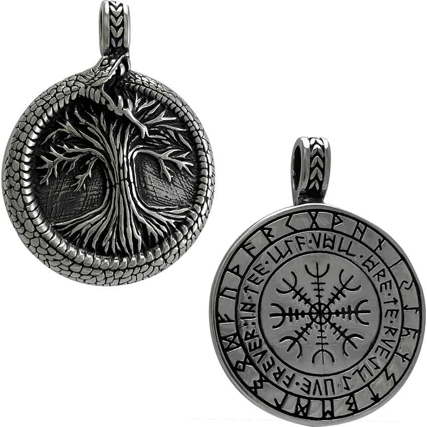 Norse World Tree And Helm Of Awe Pendant 5 Norse World Tree And Helm Of Awe Pendant - Image 3