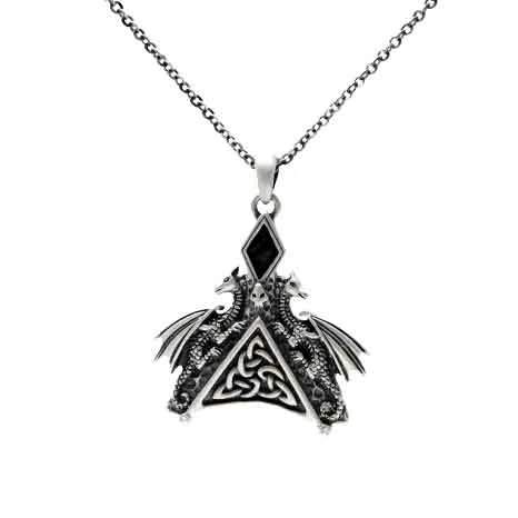 Celtic Double Dragon Necklace 3 Celtic Double Dragon Necklace