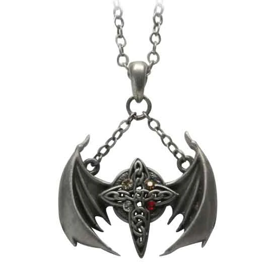 Winged Celtic Cross Knot Necklace 3 Winged Celtic Cross Knot Necklace