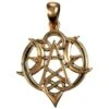 Small Copper Heart Pentacle Pendant -Chic Jewelry Store DD CPD 540