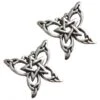 Silver Butterfly Pentagram Stud Earrings -Chic Jewelry Store DD TER 396