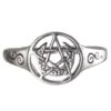 Silver Crescent Moon Pentacle Ring -Chic Jewelry Store DD TR 3545