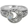 Crescent Moon With Moonstone Ring -Chic Jewelry Store DD TR 3648 RM