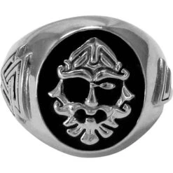 Sterling Silver Odin Signet Ring 7 Sterling Silver Odin Signet Ring -Chic Jewelry Store DD TRI 1334 3