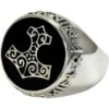 Sterling Silver Thors Hammer Signet Ring -Chic Jewelry Store DD TRI 1335