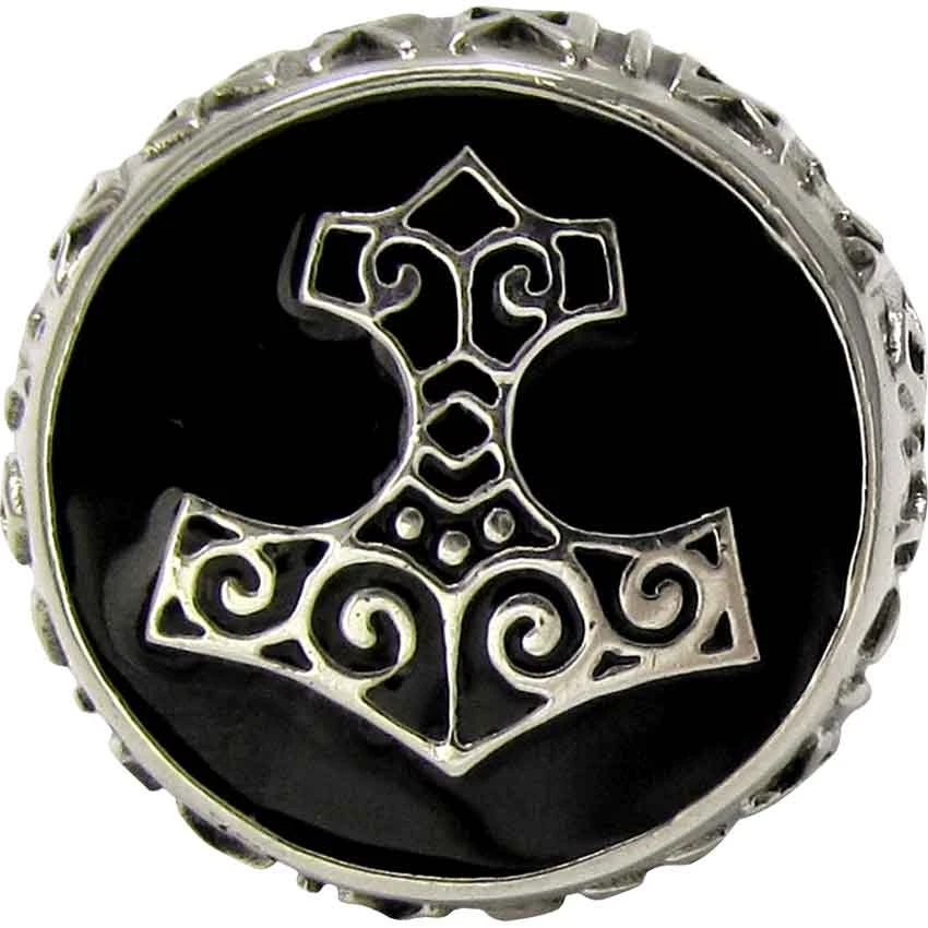 Sterling Silver Thors Hammer Signet Ring 5 Sterling Silver Thors Hammer Signet Ring - Image 3